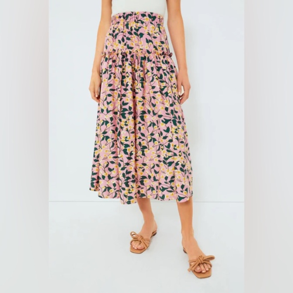 Tuckernuck x Moon River Pink Multi Ruffled Maxi Skirt - Women’s Small